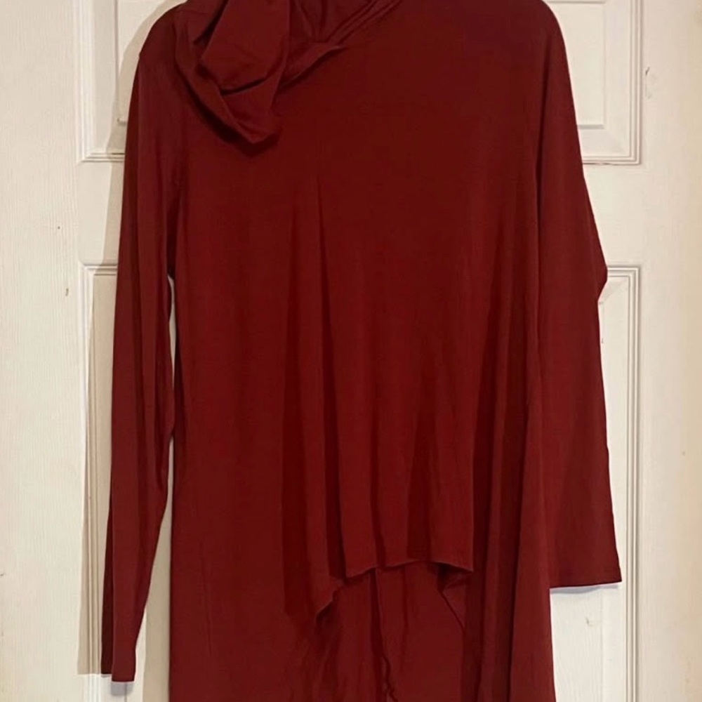 LOGO by Lori Goldstein Deep Red Hoodie